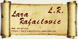 Lara Rafailović vizit kartica